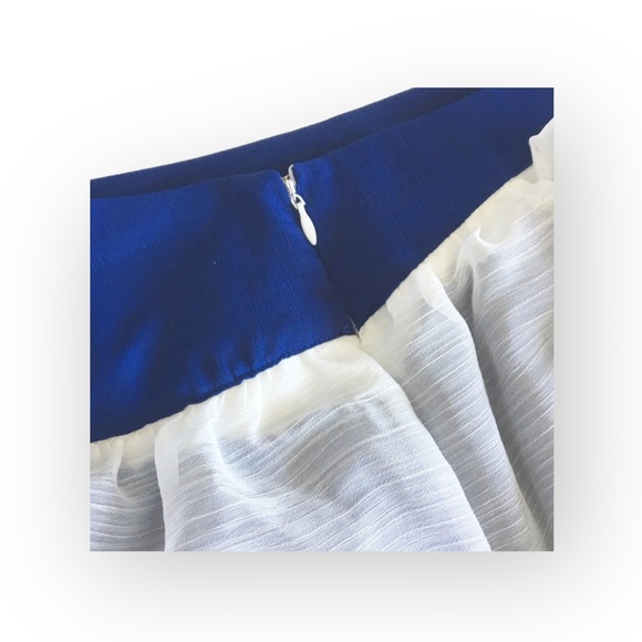 HTF: Anthropologie x Chris Benz Capsule Collab ❃ Carmen Tiered Skirt ❃ Cobalt ❃ - Picture 7 of 16